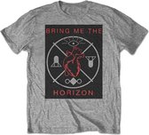 Bring Me The Horizon Heren Tshirt -L- Heart & Symbols Grijs