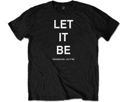 The Beatles - Let It Be Heren T-shirt - L - Zwart