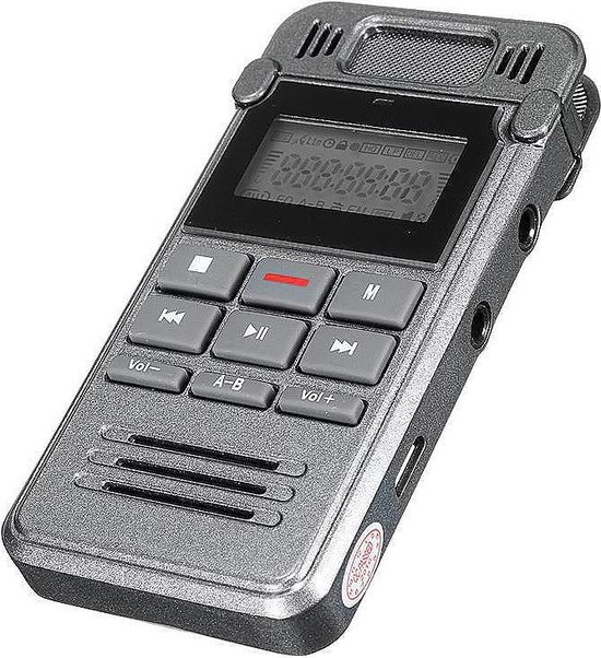 Digitale Dictafoon Voice Recorder - 8 GB - Memo Audio Recorder - Spraak Recorder - Plug&Play - Met Nederlandse Handleiding - Opname Apparaat - Merkloos