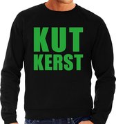 Grote maten foute Kersttrui / sweater - Kut Kerst- zwart voor heren -  plus size kerstkleding / kerst outfit 4XL