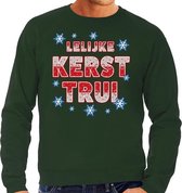 Foute Kersttrui / sweater - Lelijke Kerst trui- groen voor heren - kerstkleding / kerst outfit 2XL (56)