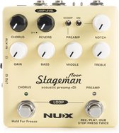 Nuxpedals Stageman Floor, akoestische voorversterker, voor akoestische gitaar, EQ, Looper
