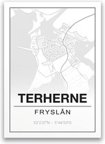 Poster/plattegrond TERHERNE - 30x40cm