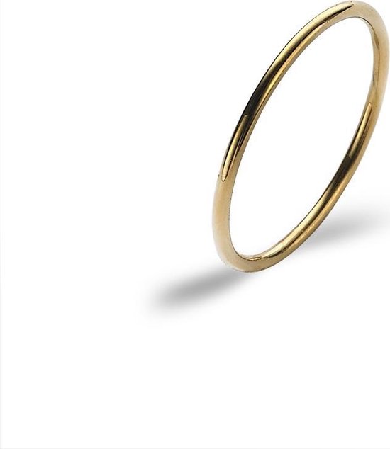 Twice As Nice Ring in goudkleurig edelstaal, dunne ring 66