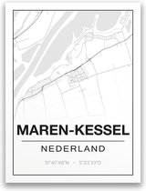 Poster/plattegrond MAREN-KESSEL - 30x40cm