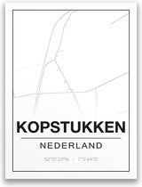 Poster/plattegrond KOPSTUKKEN - 30x40cm