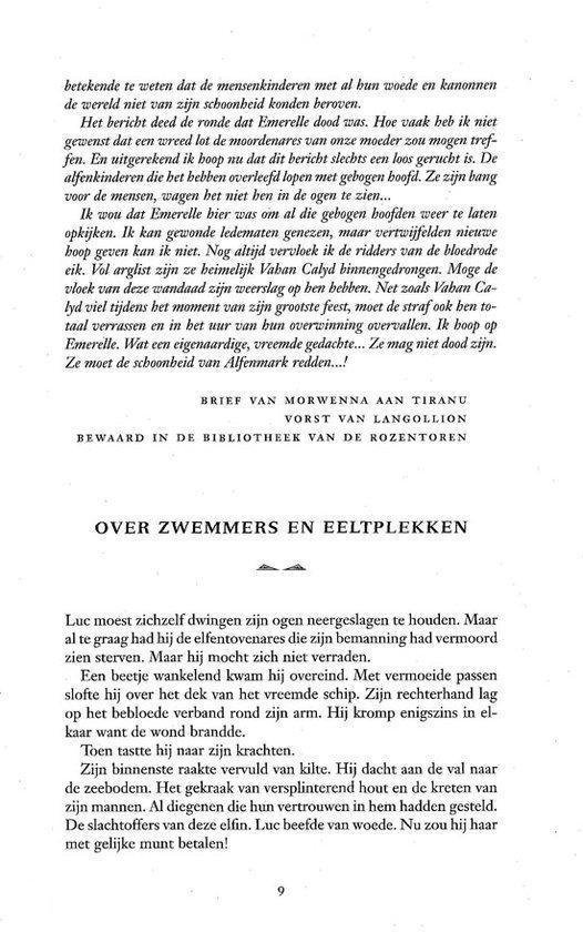 Tekstpagina met een verhaal over kinderen, woede, kanonnen en een elf.