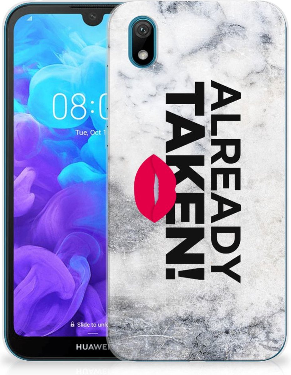 Huawei Y5 (2019) Siliconen hoesje met naam Already Taken White