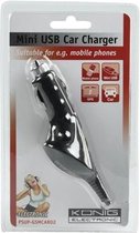 Konig Mini USB autolader 5V voor Sony Ericsson - 1,5 meter