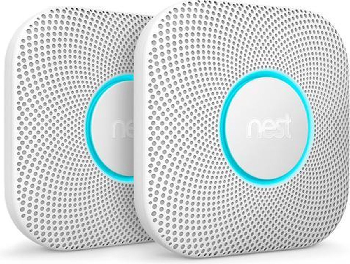 Google Nest Protect - Slimme rook- en koolmonoxidemelder - Met batterij - 2  stuks | bol.com