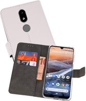 Booktype Telefoonhoesjes - Bookcase Hoesje - Wallet Case -  Geschikt voor Nokia 3.2 - Wit