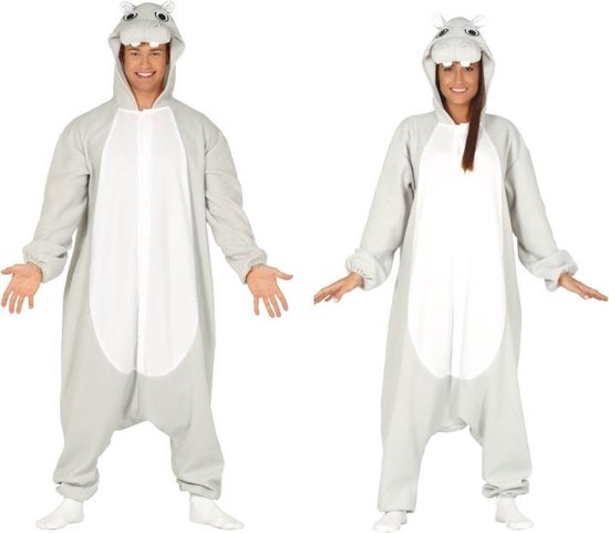 Fiestas Guirca - Onesie Nijlpaard - maat M (48-50)