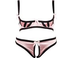 Roze BH set half open