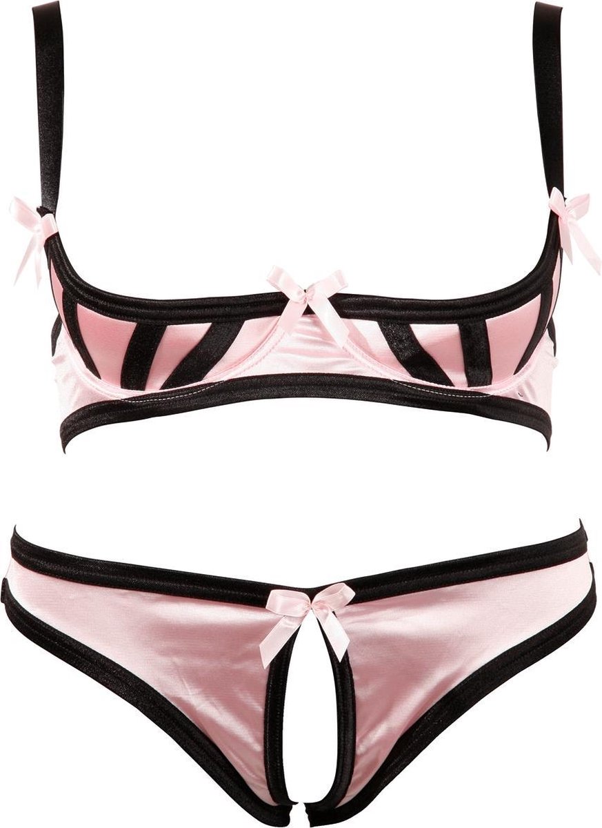 Roze BH set half open