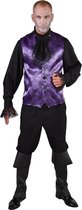 Magic By Freddy's - Vampier & Dracula Kostuum - Spinnenweb Halloween Gilet Paars Man - paars - Extra Small / Small - Halloween - Verkleedkleding