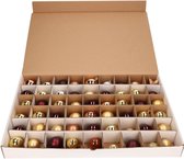 Kerstballen Opbergbox - 4 stuks vakjesdozen voor 54 Kerstballen van 6 cm