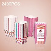 2400 STKS Vierkante Lamineren Cake Cup Muffin Cases Chocolade Cupcake Liner Bakbeker, Afmeting: 6 x 5 x 5 cm, Levering in willekeurige kleur