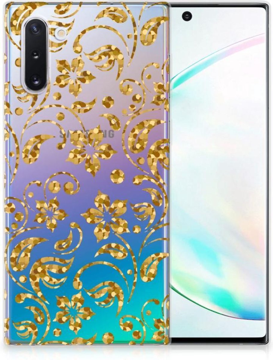 Samsung Galaxy Note 10 TPU Case Gouden Bloemen