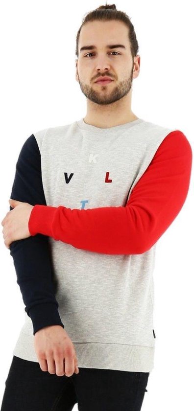 Kultivate sweater regular fit colormix grey melange, maat XL