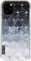 Casetastic Apple iPhone 11 Pro Hoesje - Softcover Hoesje met Design - Blue Hexagon Diamonds Print