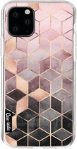 Casetastic Apple iPhone 11 Pro Hoesje - Softcover Hoesje met Design - Soft Pink Gradient Cubes Print