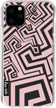 Casetastic Apple iPhone 11 Pro Hoesje - Softcover Hoesje met Design - Abstract Pink Wave Print