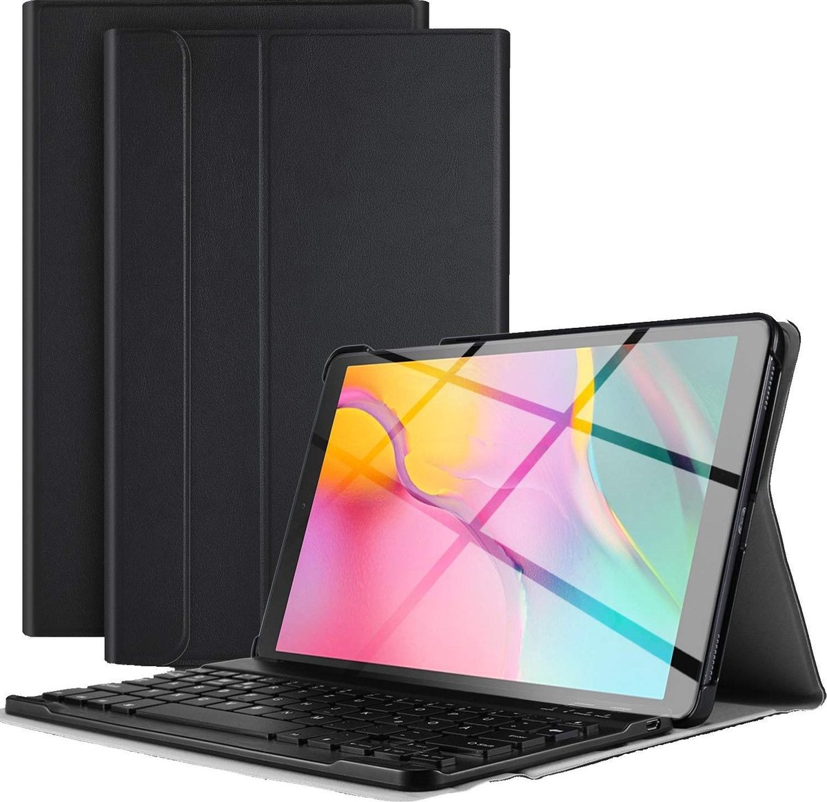 Hoes Geschikt voor Samsung Galaxy Tab A 8.0 2019 Hoes Toetsenbord Hoesje  Keyboard Case... | bol