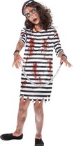 SMIFFY'S - Bloederig zombie gevangene kostuum voor meisjes - 146/158 (10-12 jaar)