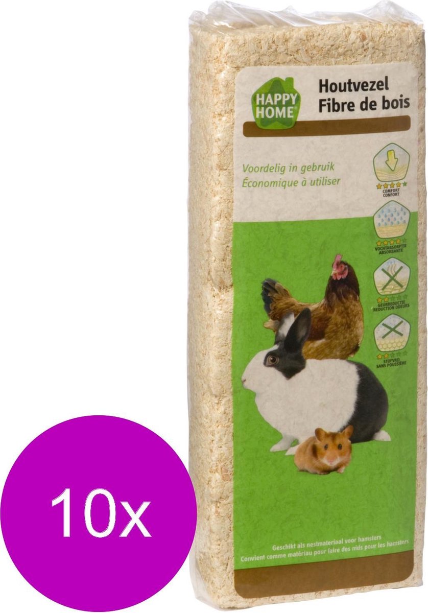 Happy Home Houtvezel - Bodembedekking - 10 x 1 kg