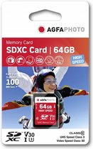 Agfa Photo SDXC kaart        64GB High Speed Class 10 UHS I U1 V30
