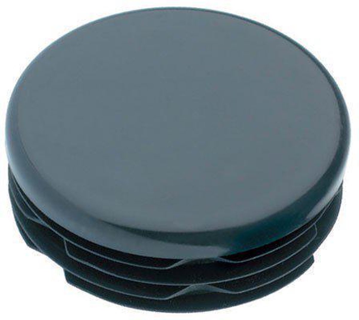 FLE - Inslagdop/meubeldop zwart rond Ø 4,2 cm en hoogte 0,4 cm van kunststof - 4 stuks