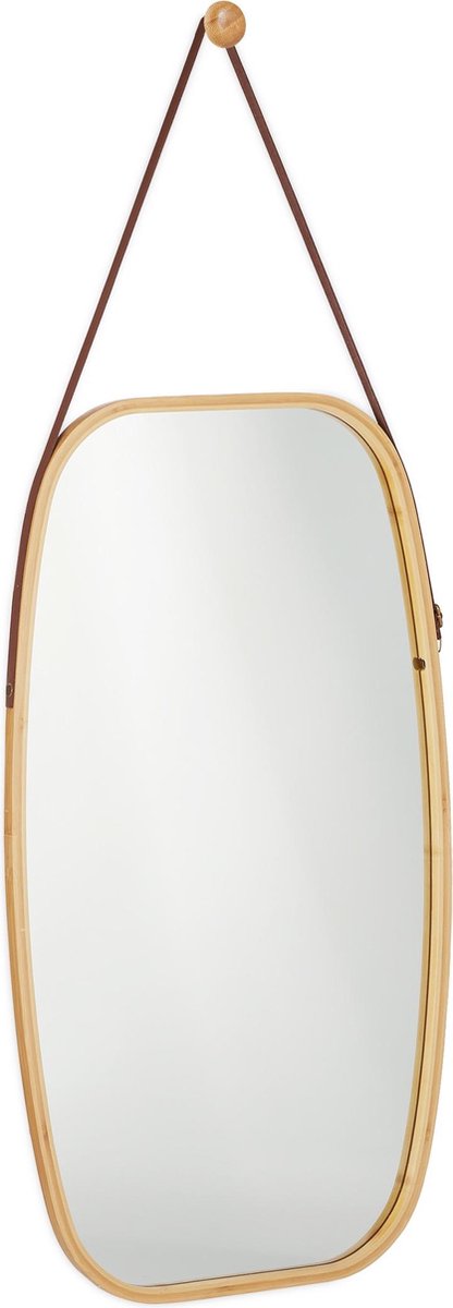 Relaxdays spiegel ovaal wandspiegel hangende spiegel slaapkamerspiegel ovaal
