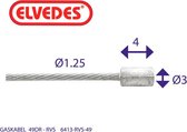 Gaskabel Binnen Elvedes Ton RVS 49-draads (6413RVS-49)