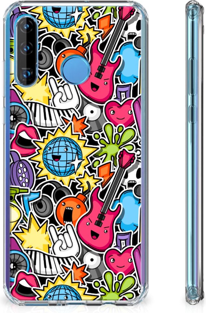 Huawei P30 Lite Anti Shock Bumper Case Punk Rock