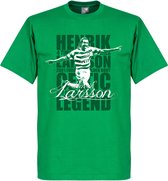 Henrik Larsson Celtic Legend T-Shirt - Groen - XL