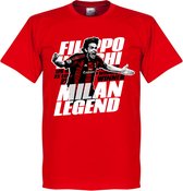 Inzaghi AC Milan Legend T-Shirt - Rood - XS