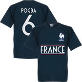 Frankrijk Pogba 6 Team T-Shirt - Navy - S