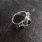 Zilveren ring Black Onyx 'Jaipur'