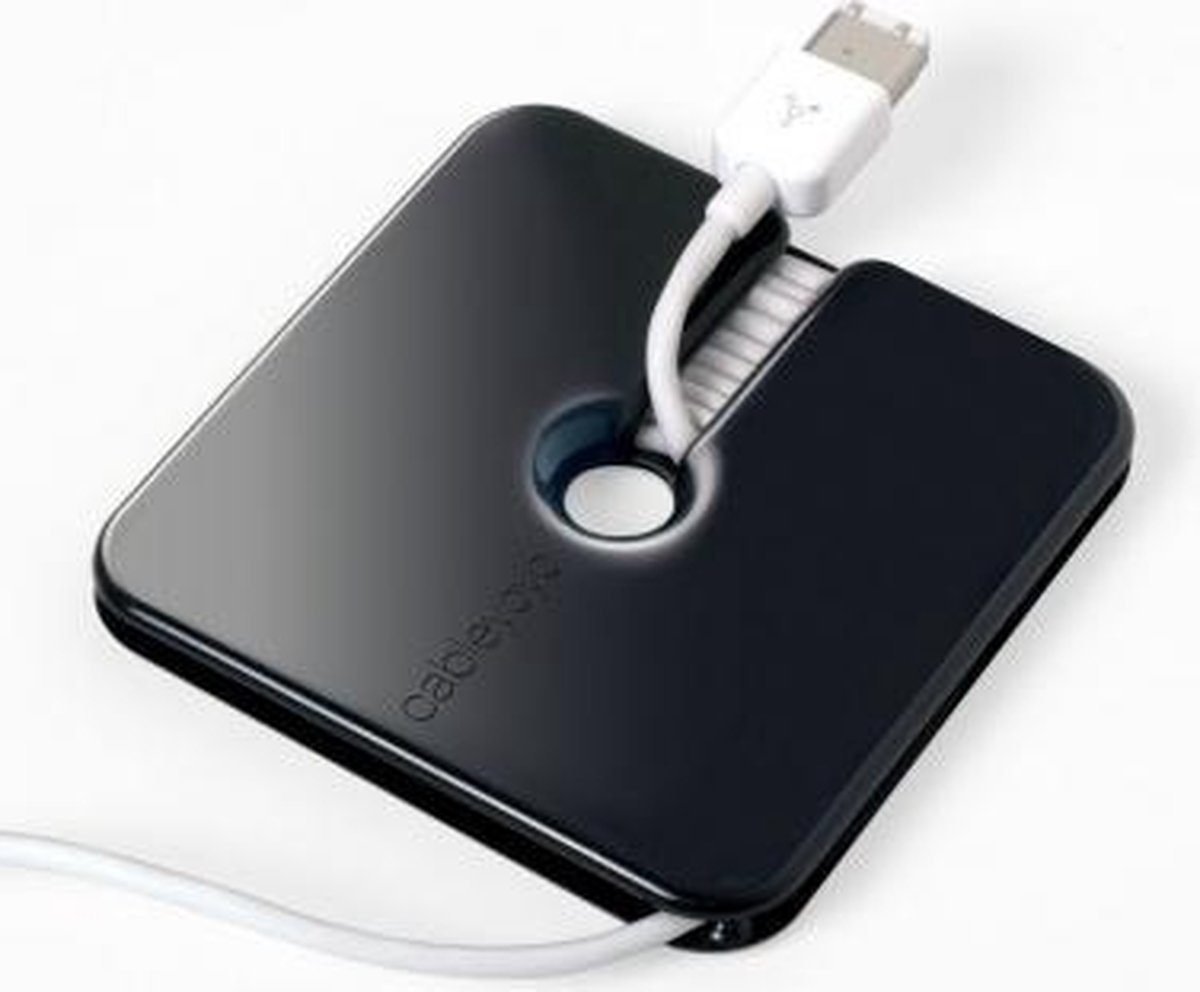 Goedkoopste snoerwinder Cableyoyo - zwart - 8 x 8 x 0,8 cm