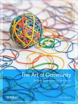 Een volle bal van gekleurde elastiekjes, met de titel 'The Art of Community' op de voorkant.