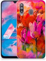 Hoesje maken Geschikt voor Samsung Galaxy M30 Tulpen