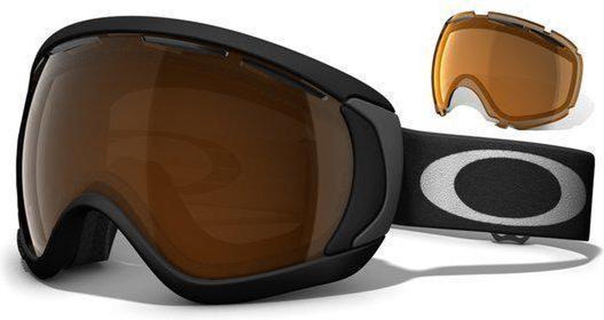 Oakley Canopy - Goggle / Skibril - 2 Lens - Matte Black / Black Iridium &  Persimmon | bol.com