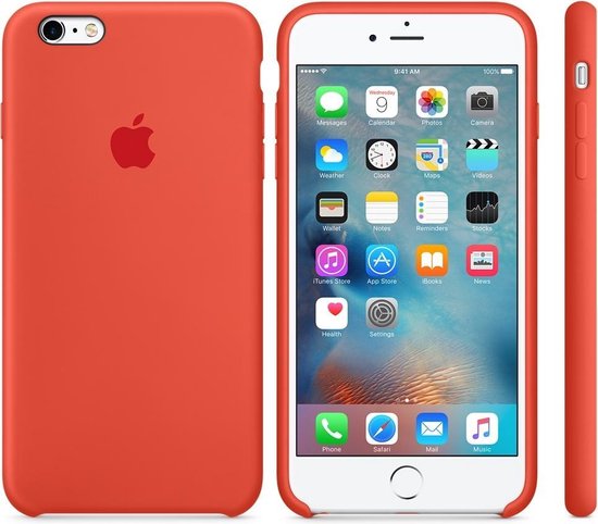 bevolking Groene achtergrond ondersteuning Apple Siliconen backcover hoesje voor iPhone 6 Plus / iPhone 6s Plus -  Oranje | bol.com