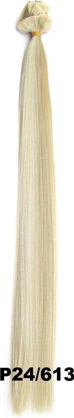 Clip in hair extensions 7 set straight blond - P24/613