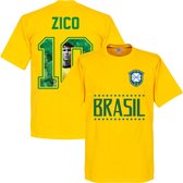 Brazilië Zico 10 Gallery Team T-Shirt - Geel - M
