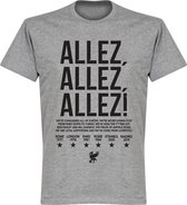 Liverpool Allez Allez Allez T-Shirt - Grijs - S