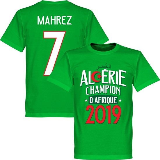 Algerije Afrika Cup 2019 Winners Mahrez T-Shirt - Groen
