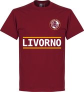 Livorno Team T-Shirt - Bordeaux Rood - S