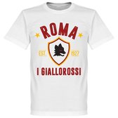 AS Roma Established T-Shirt - Wit  - XL