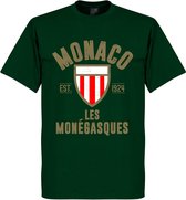 AS Monaco Established T-Shirt - Donker Groen - S